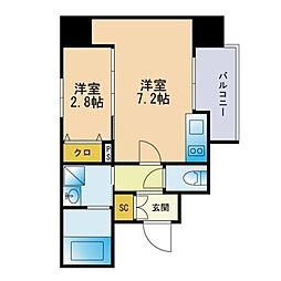 アルティザ大濠公園 1LDKの間取図画像