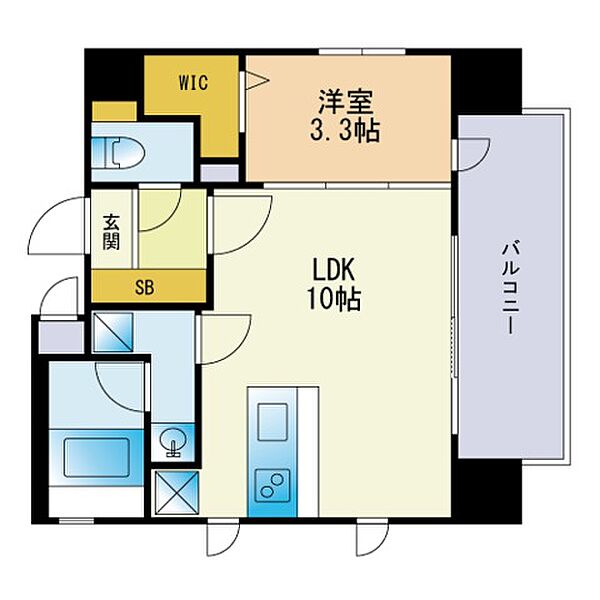 アクタス博多パークシティ 1205｜福岡県福岡市博多区下呉服町(賃貸マンション1LDK・12階・34.13㎡)の写真 その2