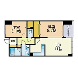 間取図画像 2LDK