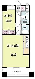 グランパーク天神 1LDKの間取図画像
