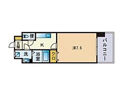 エンクレスト天神東3 1Kの間取図画像