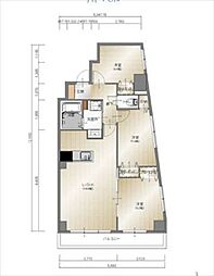 アーバス大手門 3LDKの間取図画像