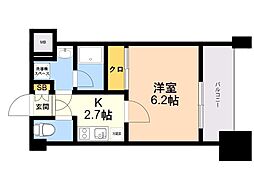 エンクレスト天神PORT 1Kの間取図画像