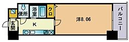 エンクレスト赤坂壱番館 1Kの間取図画像
