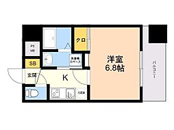 DSTOWER大博通り 1Kの間取図画像