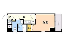 ピュアドームリバーサイド天神 1Kの間取図画像