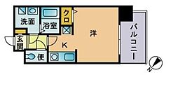 エンクレスト西公園3 1Kの間取図画像