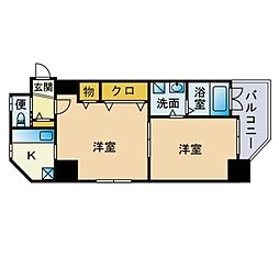 エンクレスト天神CLASS 2Kの間取図画像