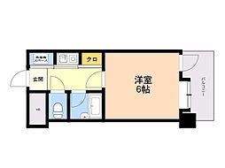 ポルグラシア大手門 1Kの間取図画像
