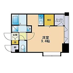エンクレスト博多GATE 1Kの間取図画像