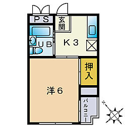 間取図画像 1K