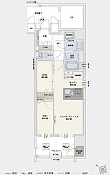 JP noie 天神南 2LDKの間取図画像