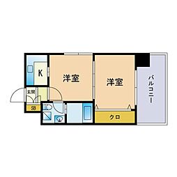 エステート・モア平尾センティモ 2Kの間取図画像