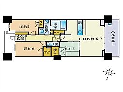 ザ・パークハウス桜坂サンリヤン 3LDKの間取図画像