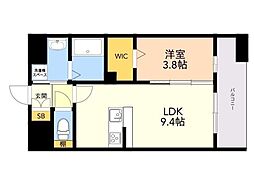 KL天神南 1LDKの間取図画像