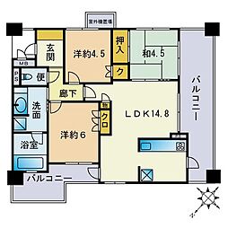 パークホームズ薬院浄水 3LDKの間取図画像