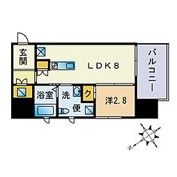 ANDON 1DKの間取図画像
