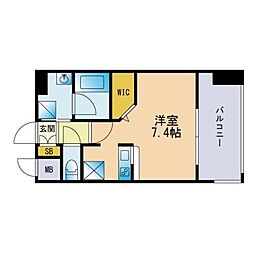 エンクレスト天神MARK 1Kの間取図画像