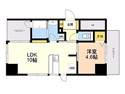シンセラティ薬院 1LDKの間取図画像