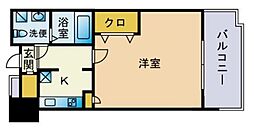 エステート・モア天神アトリエ 1Kの間取図画像