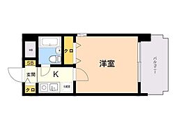 ラ・レジダンス・ド・レーヌ ワンルームの間取図画像