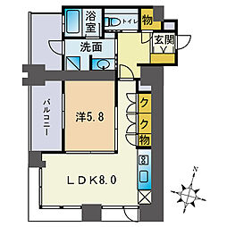 CAITAC LIVINCOURT 1LDKの間取図画像