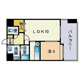 グランドール薬院 1LDKの間取図画像