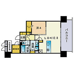 DEUX・RESIA 薬院 THE CITY 1LDKの間取図画像