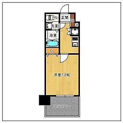 サヴォイコートオブアームズ 1Kの間取図画像