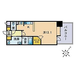 サムティ天神南 ワンルームの間取図画像