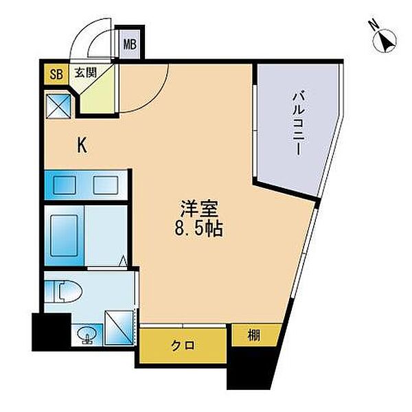 エクセレンシア博多 1001｜福岡県福岡市博多区中洲２丁目(賃貸マンション1R・10階・23.95㎡)の写真 その2