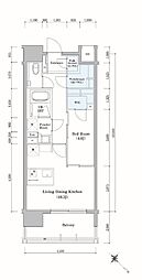 AIFLAT博多祇園 1LDKの間取図画像