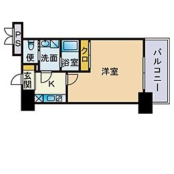 サヴォイエイペックス 1Kの間取図画像