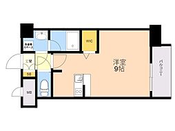 エンクレスト博多駅南FIT ワンルームの間取図画像