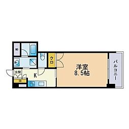 RJRプレシア博多駅南 1Kの間取図画像