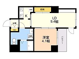 4iレジデンス 1LDKの間取図画像