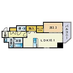 Trail博多 1LDKの間取図画像