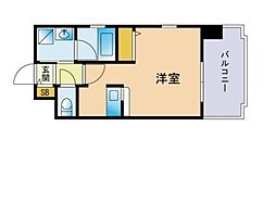 エンクレスト祇園2 1Kの間取図画像