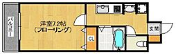 ピュアドームエクサイト博多 1Kの間取図画像