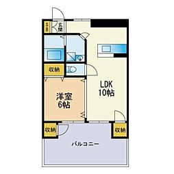 ヨーロピアン祇園 1LDKの間取図画像