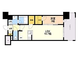 RJRプレシア博多パークレジデンス 1LDKの間取図画像