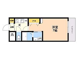 エステート・モア博多駅前 1Kの間取図画像