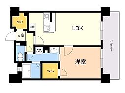 ウィルドゥ中洲 1LDKの間取図画像