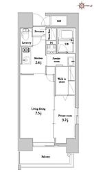 エンクレスト博多ベル 2Kの間取図画像