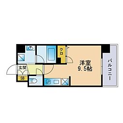 LANDICS4173 ワンルームの間取図画像