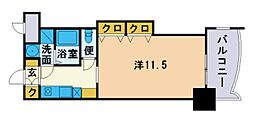 ロイヤル博多駅前 1Kの間取図画像