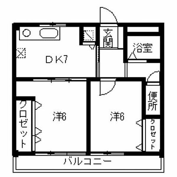 安武ビル 302｜福岡県福岡市博多区堅粕４丁目(賃貸マンション2DK・3階・42.90㎡)の写真 その2