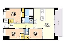 (仮称)プラトウズ仲原 3LDKの間取図画像