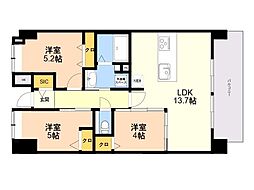 (仮称)プラトウズ仲原 3LDKの間取図画像