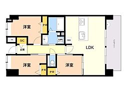 (仮称)プラトウズ仲原 603 6階3LDKの間取り